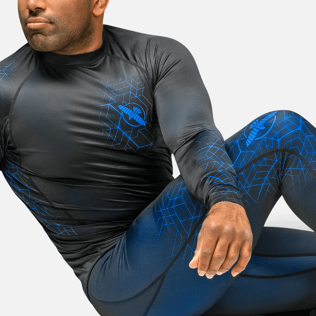 Hayabusa Kompressionsshorts Geo - Blau