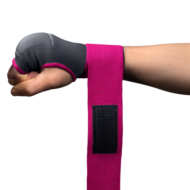 Hayabusa Innenhandschuhe Quick Gel - Grau/Rosa
