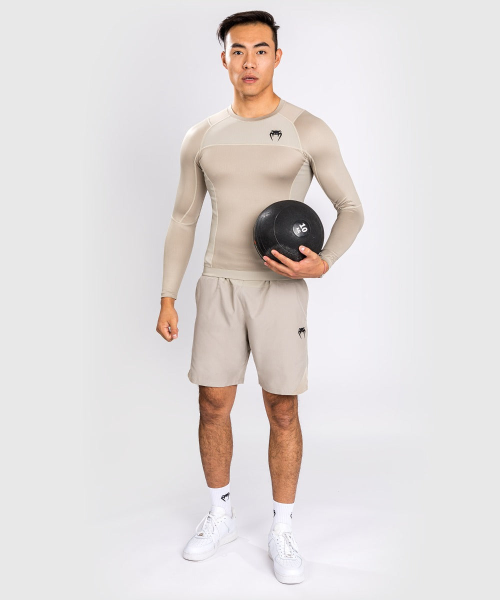 Venum Rashguard G-Fit Air Lange Ärmel - Sand