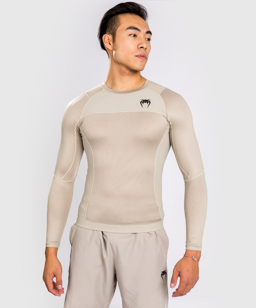 Venum Rashguard G-Fit Air Lange Ärmel - Sand