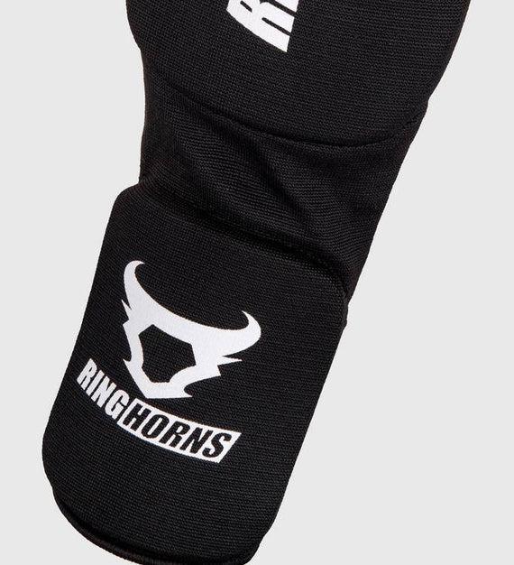 Ringhorns Kickboks Scheenbeschermers Kontact - Zwart/Wit - The Fight Company Deutschland
