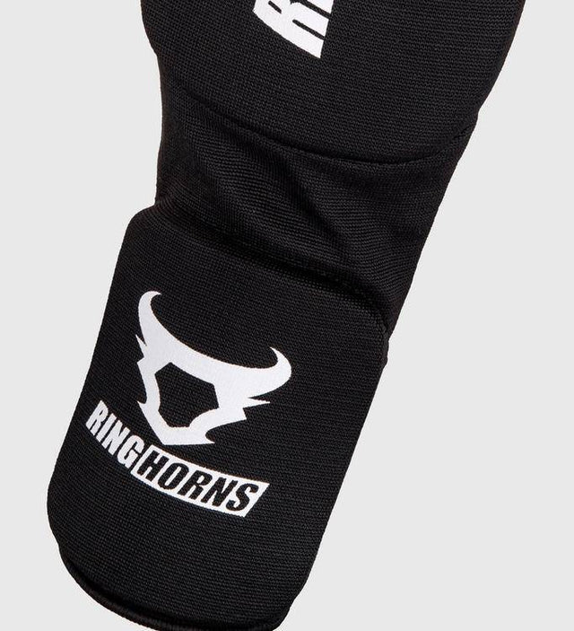 Ringhorns Kickboks Scheenbeschermers Kontact - Zwart/Wit - The Fight Company Deutschland