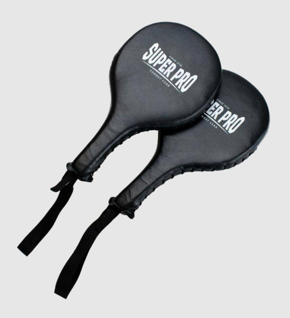 Super Pro Boxpaddles Leder - Schwarz - The Fight Company Deutschland