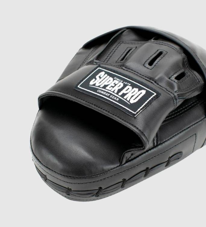 Super Pro Boxpratzen Curved - Schwarz/Weiss - The Fight Company Deutschland