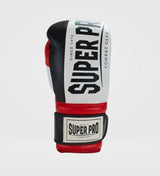 Super Pro Boxhandschuhe Bruiser - Schwarz/Rot/Weiss - The Fight Company Deutschland