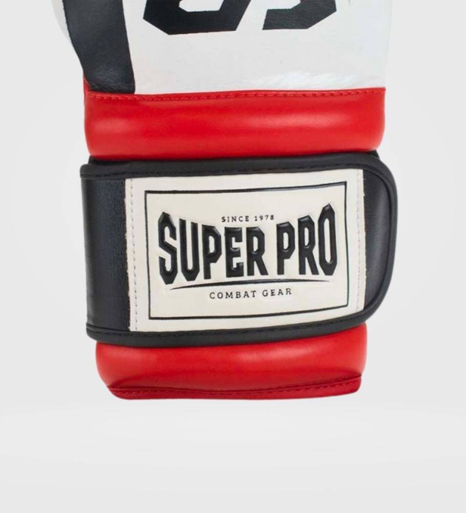 Super Pro Boxhandschuhe Bruiser - Schwarz/Rot/Weiss - The Fight Company Deutschland