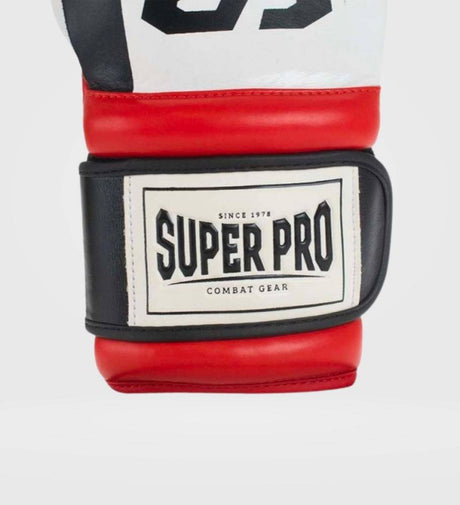 Super Pro Boxhandschuhe Bruiser - Schwarz/Rot/Weiss - The Fight Company Deutschland