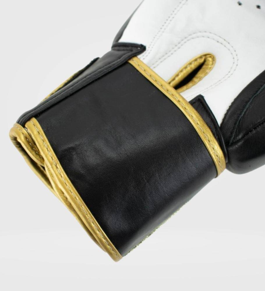 Super Pro Boxhandschuhe Warrior - Schwarz/Gold/Weiss - The Fight Company Deutschland