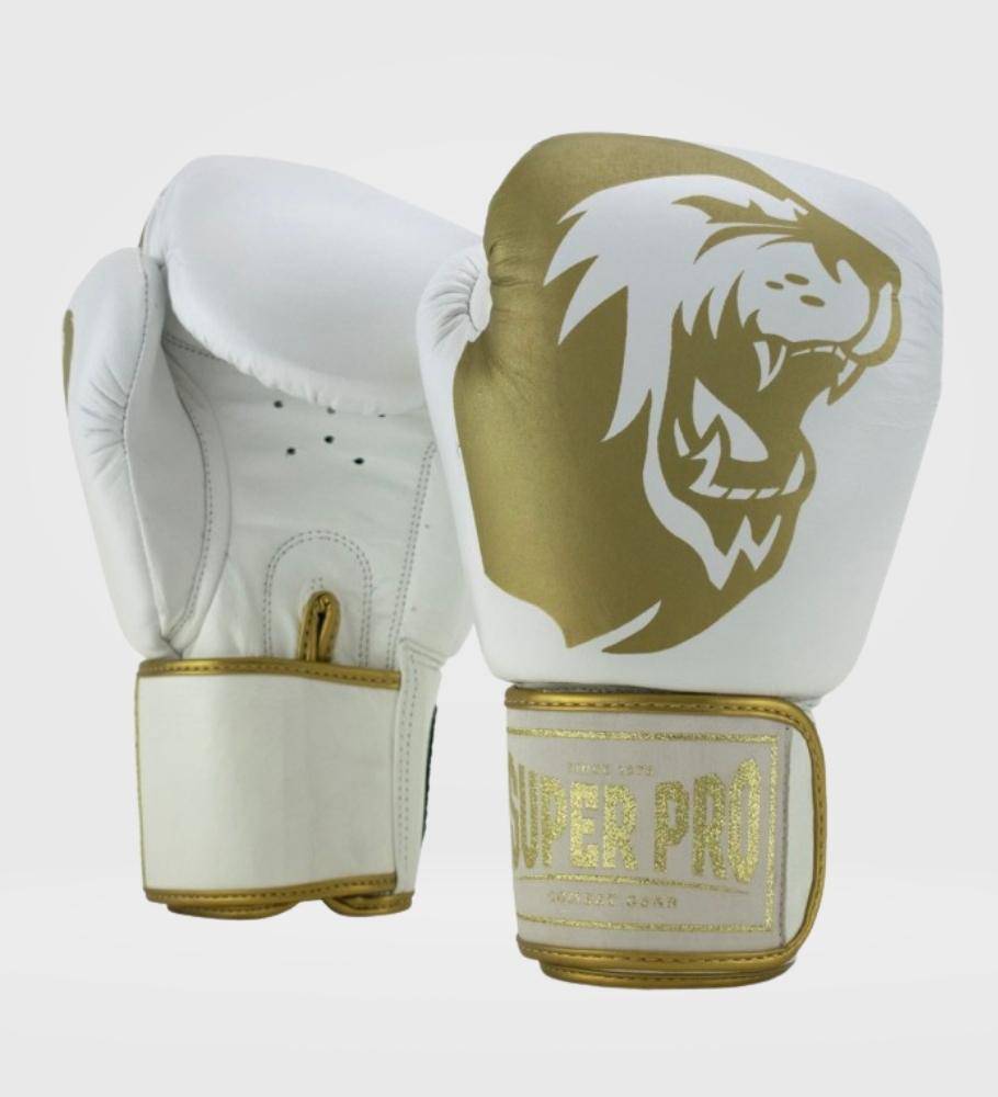 Super Pro Boxhandschuhe Warrior - Weiss/Gold - The Fight Company Deutschland