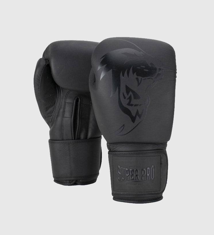 Super Pro Boxhandschuhe Legend - Schwarz Matt - The Fight Company Deutschland