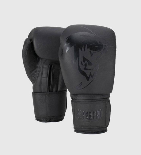 Super Pro Boxhandschuhe Legend - Schwarz Matt - The Fight Company Deutschland