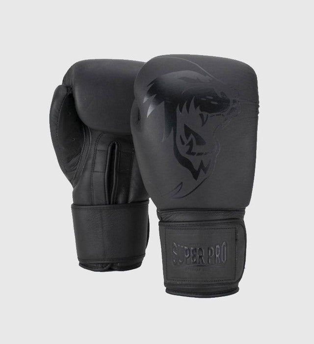 Super Pro Boxhandschuhe Legend - Schwarz Matt - The Fight Company Deutschland