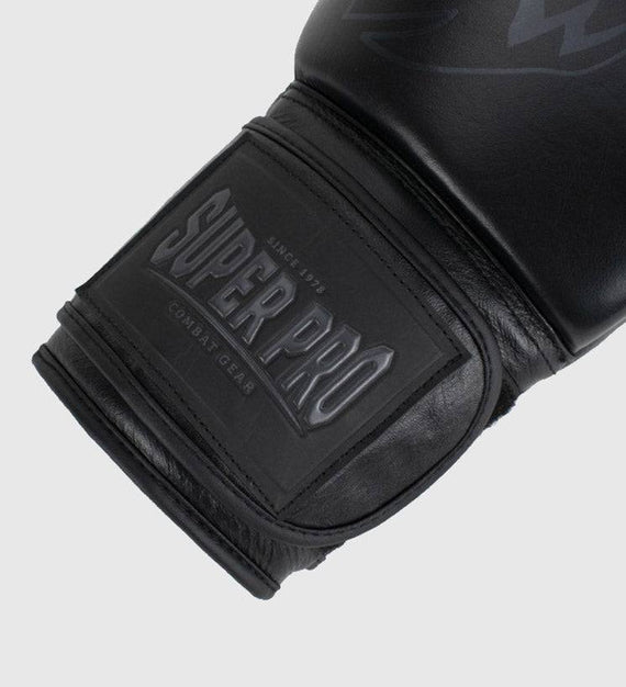 Super Pro Boxhandschuhe Legend - Schwarz/Schwarz - The Fight Company Deutschland