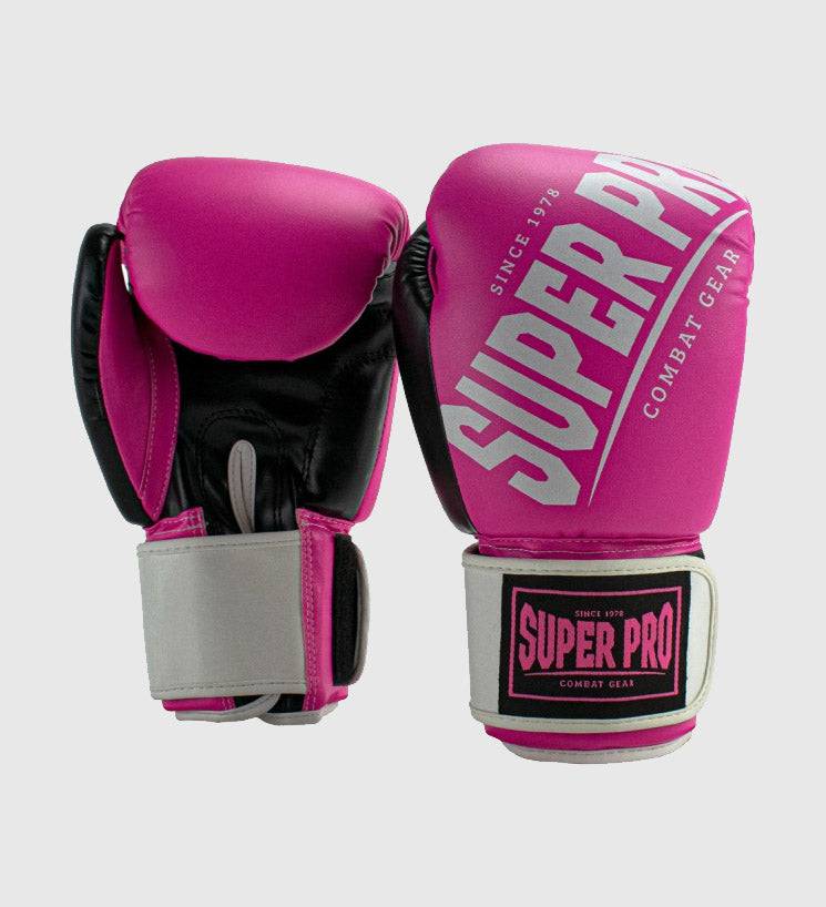 Super Pro Boxhandschuhe Rebel - Pink/Schwarz/Weiss
