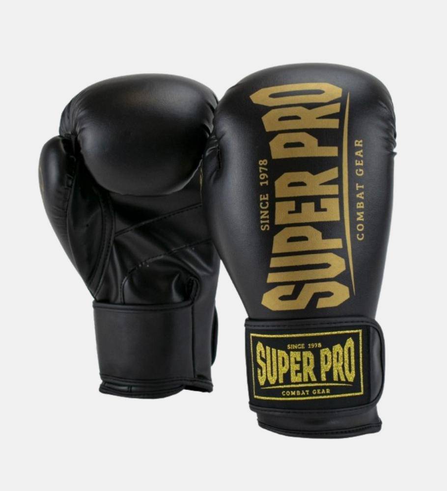 Super Pro Boxhandschuhe Champ - Schwarz/Gold - The Fight Company Deutschland