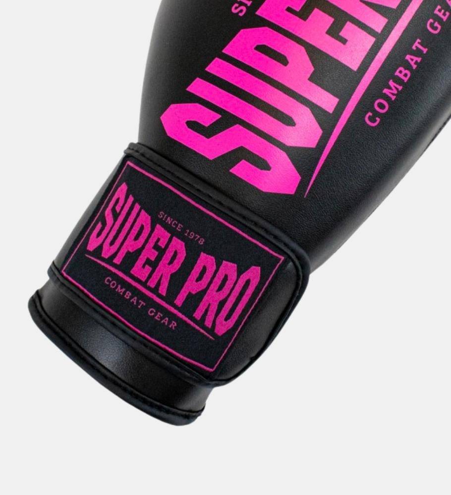 Super Pro Boxhandschuhe Champ - Schwarz/Pink - The Fight Company Deutschland