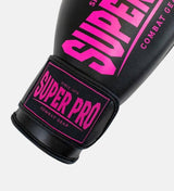 Super Pro Boxhandschuhe Champ - Schwarz/Pink - The Fight Company Deutschland