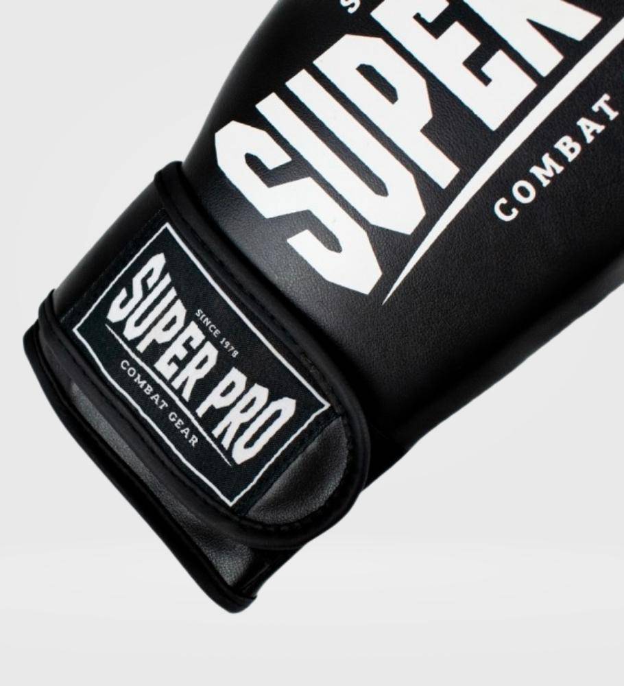 Super Pro Boxhandschuhe Champ - Schwarz/Weiss - The Fight Company Deutschland