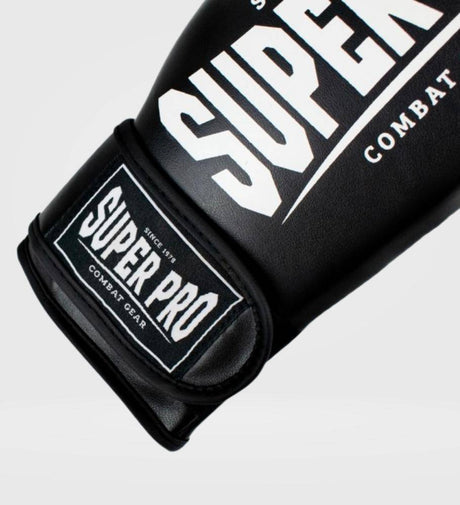 Super Pro Boxhandschuhe Champ - Schwarz/Weiss - The Fight Company Deutschland