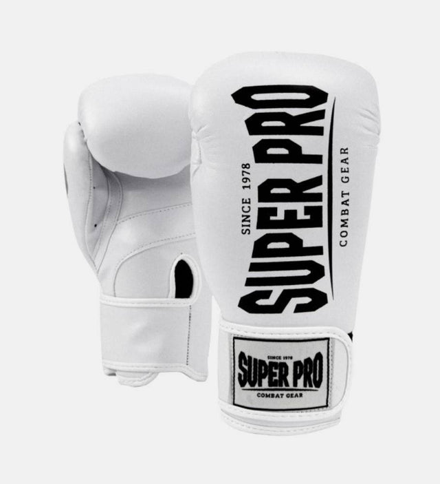 Super Pro Boxhandschuhe Champ - Weiss/Schwarz - The Fight Company Deutschland