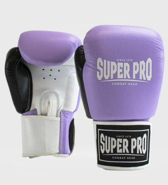 Super Pro Boxhandschuhe Enforcer - Lila/Schwarz/Weiss - The Fight Company Deutschland