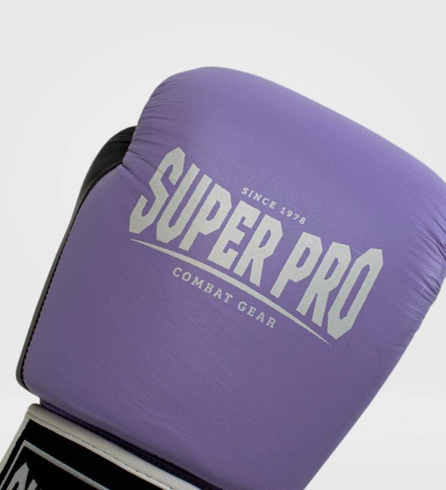 Super Pro Boxhandschuhe Enforcer - Lila/Schwarz/Weiss - The Fight Company Deutschland