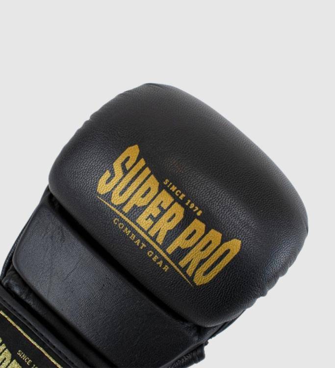 Super Pro MMA Handschuhe Shooter - Schwarz/Gold - The Fight Company Deutschland