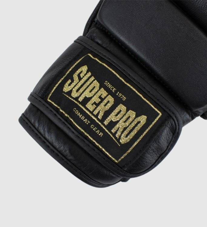 Super Pro MMA Handschuhe Shooter - Schwarz/Gold - The Fight Company Deutschland