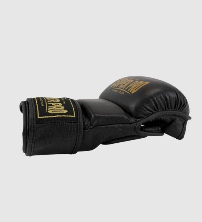 Super Pro MMA Handschuhe Shooter - Schwarz/Gold - The Fight Company Deutschland