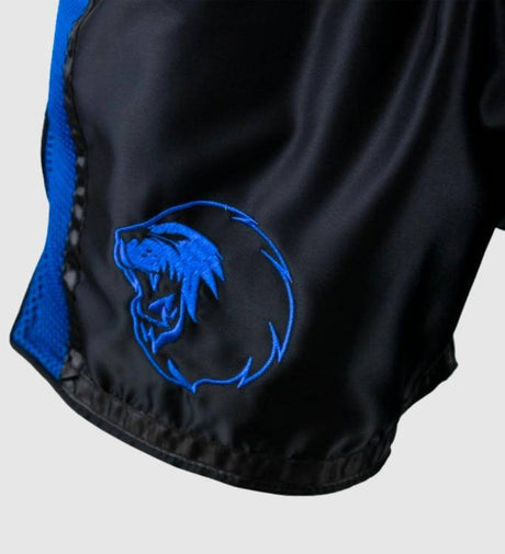 Super Pro Muay Thai Shorts Brave - Schwarz/Blau - The Fight Company Deutschland