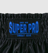 Super Pro Muay Thai Shorts Brave - Schwarz/Blau - The Fight Company Deutschland
