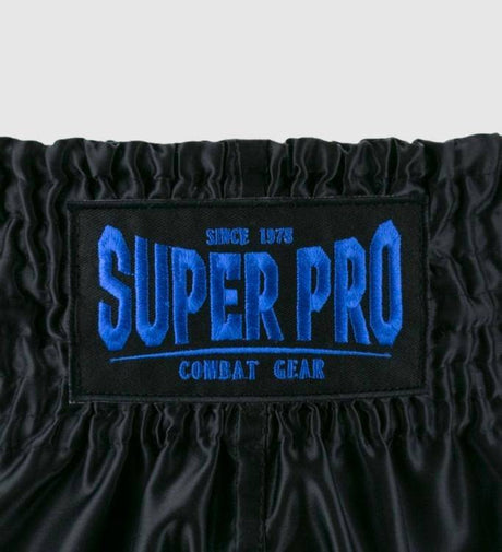 Super Pro Muay Thai Shorts Brave - Schwarz/Blau - The Fight Company Deutschland