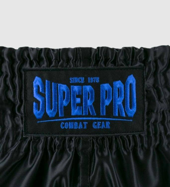 Super Pro Muay Thai Shorts Brave - Schwarz/Blau - The Fight Company Deutschland