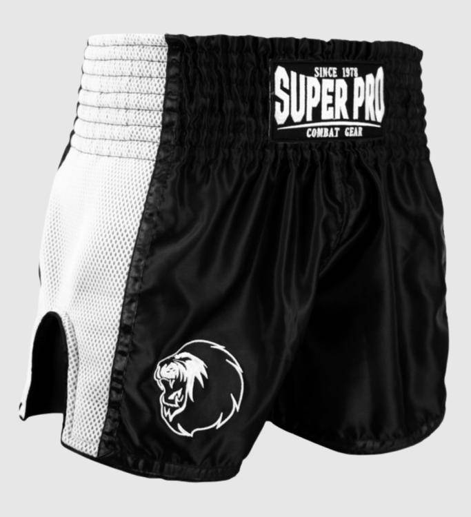 Super Pro Muay Thai Shorts Brave - Schwarz/Weiss - The Fight Company Deutschland