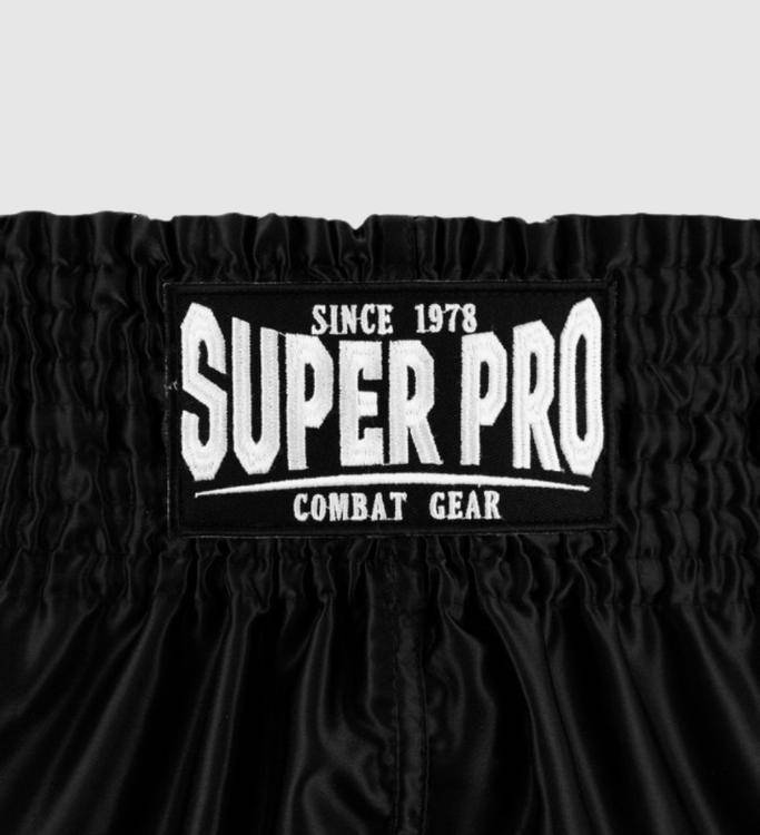 Super Pro Muay Thai Shorts Brave - Schwarz/Weiss - The Fight Company Deutschland