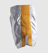 Super Pro Muay Thai Shorts Brave - Weiss/Gold - The Fight Company Deutschland