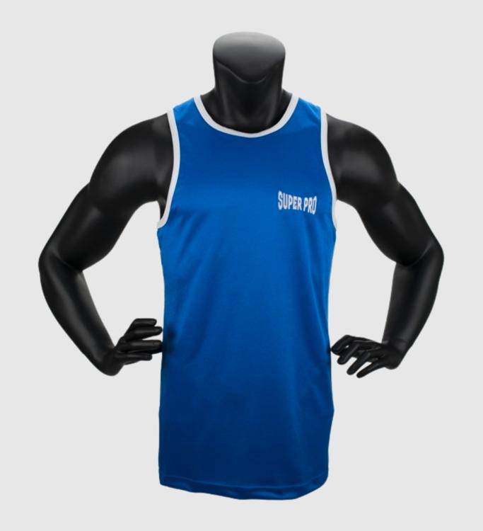 Super Pro Boxing Top - Blau/Weiss - The Fight Company Deutschland