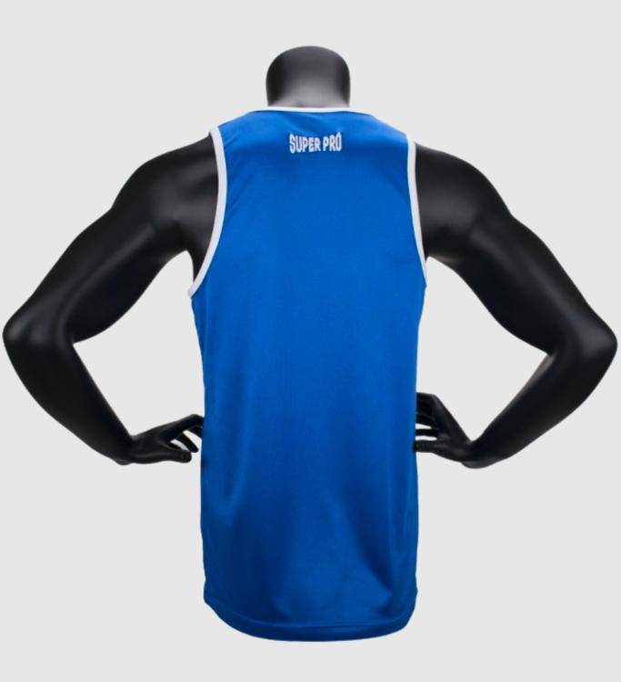 Super Pro Boxing Top - Blau/Weiss - The Fight Company Deutschland