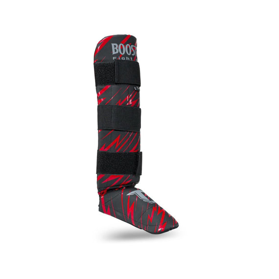 Booster Schienbeinschoner Kids Combat – Schwarz/Rot