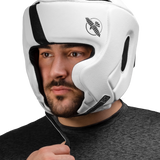Hayabusa Hoofdbeschermer T3 met wang bescherming - Wit/Zwart