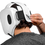 Hayabusa Hoofdbeschermer T3 met wang bescherming - Wit/Zwart