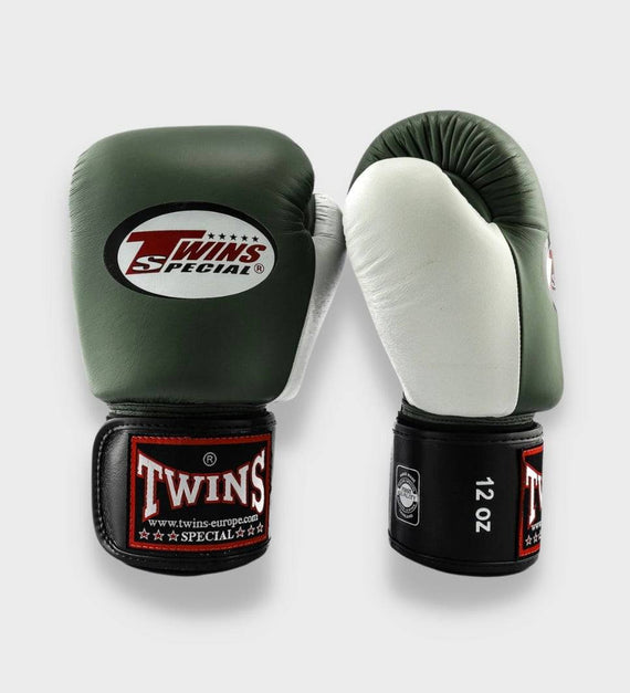 Twins Boxhandschuhe BGVL4 - Military/Weiss/Schwarz - The Fight Company Deutschland
