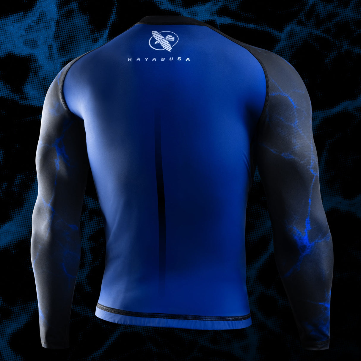 Hayabusa UFC BJJ Rashguard Lange Mouwen - Blauw/Zwart