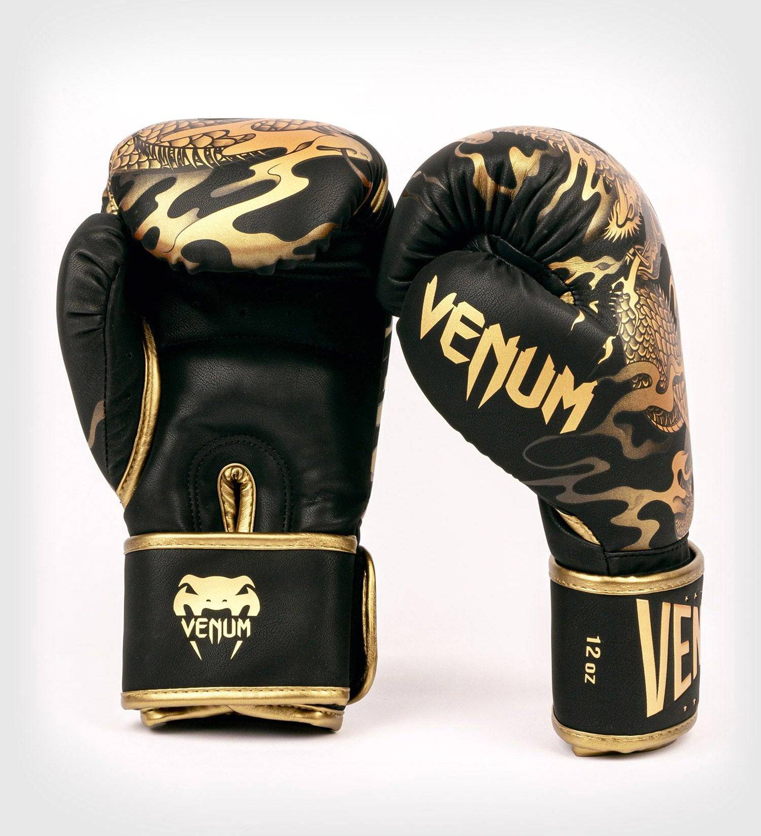 Venum Boxhandschuhe Dragon's Flight - Schwarz/Gold - The Fight Company Deutschland