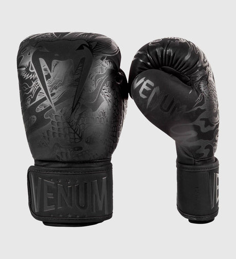 Venum Boxhandschuhe Dragon's Flight - Schwarz/Schwarz - The Fight Company Deutschland