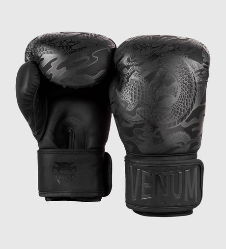 Venum Boxhandschuhe Dragon's Flight - Schwarz/Schwarz - The Fight Company Deutschland