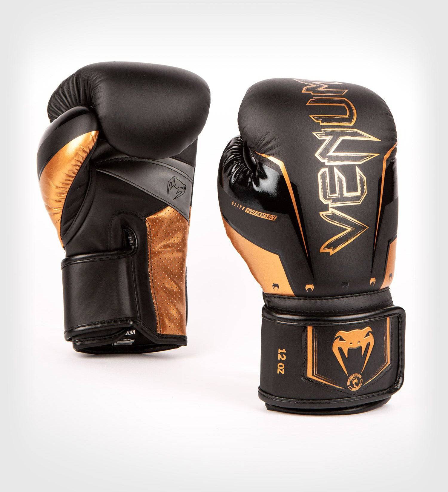 Venum Boxhandschuhe Elite Evo - Schwarz/Bronze - The Fight Company Deutschland