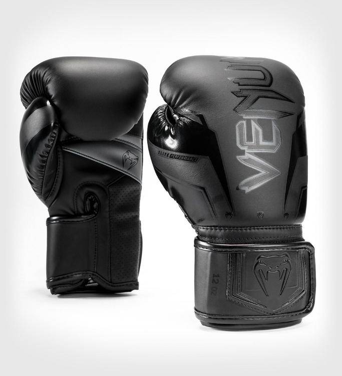 Venum Boxhandschuhe Elite Evo - Schwarz/Schwarz - The Fight Company Deutschland