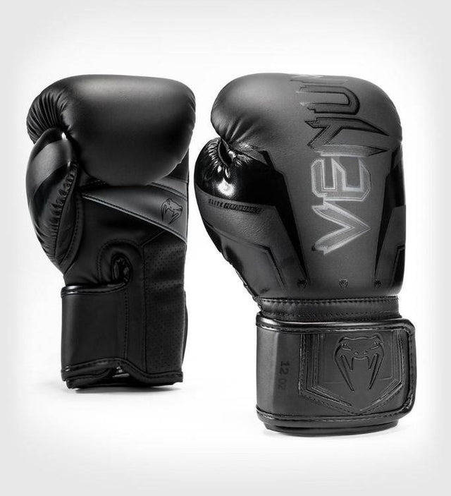 Venum Boxhandschuhe Elite Evo - Schwarz/Schwarz - The Fight Company Deutschland