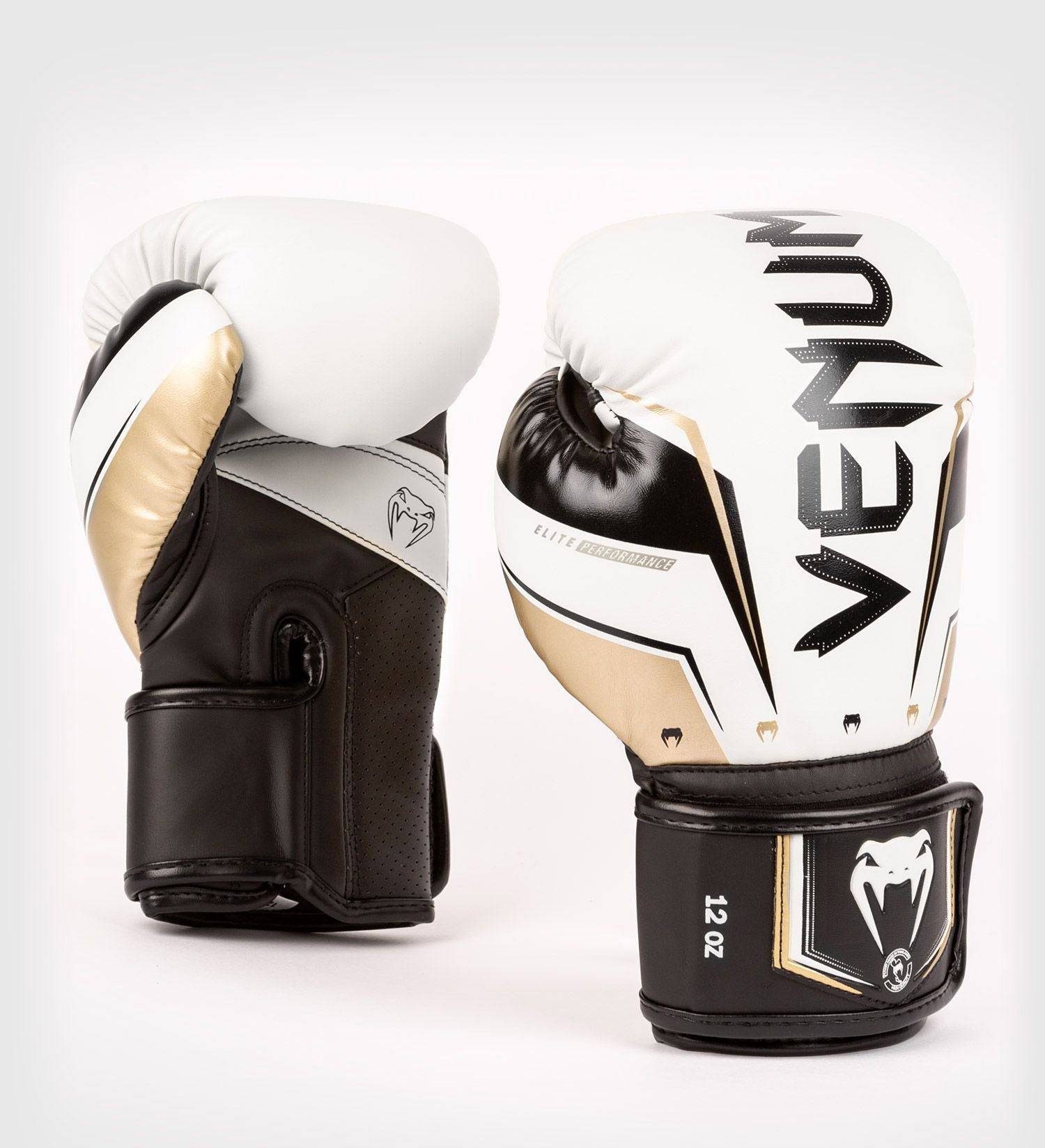 Venum Boxhandschuhe Elite Evo - Weiss/Gold/Schwarz - The Fight Company Deutschland